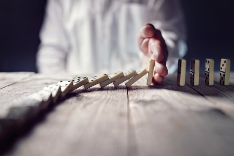Stopping the domino effect concept for business solution