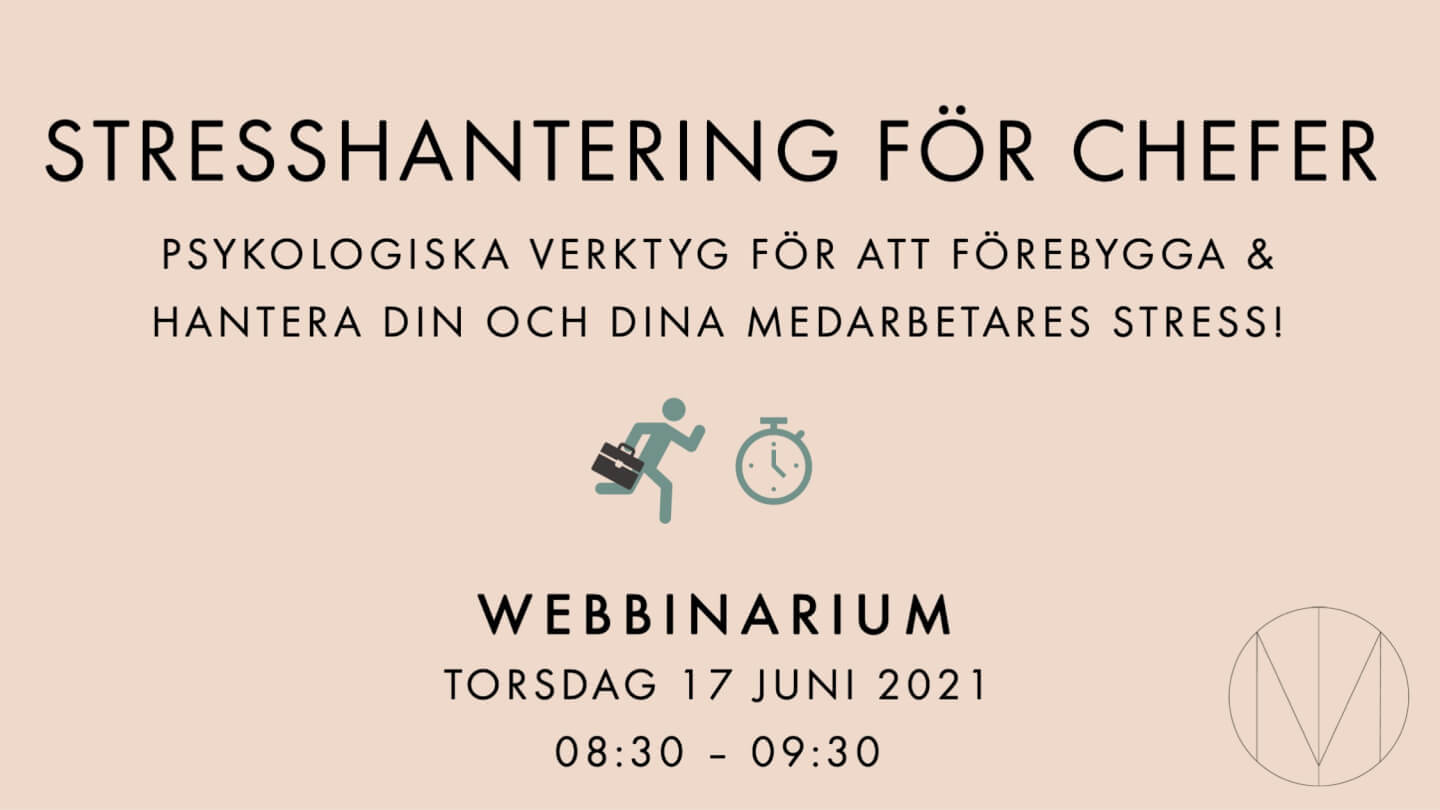Webbinarium för stresshantering för chefer